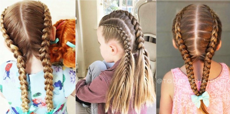 peinado de niña - doble trenza holandesa
