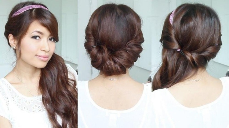 lazo refinado o melena suelta: la bufanda dará un toque más actual a tu peinado peinado-faja-tendencia-lazo cabello suelto