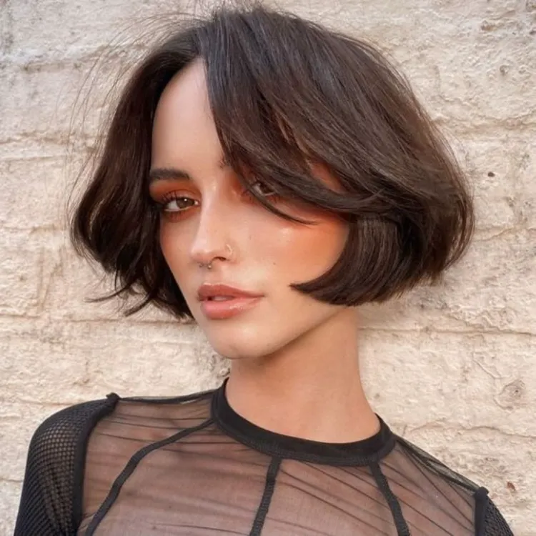 cabello tendencia corte cuadrado italiano corte bob italiano rejuvenecedor fácil de mantener mujer años 30
