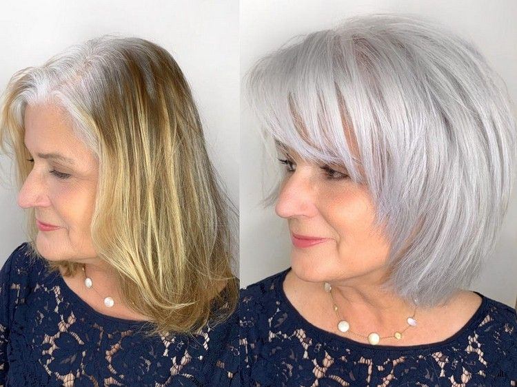 pelo de color de transición pelo gris