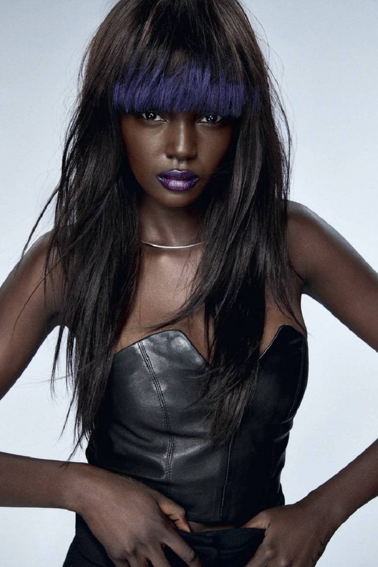 maquillaje para el cabello flequillo de colores tendencia capilar temporal coloración para el cabello