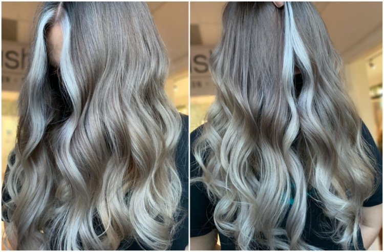 ¿Mechas plateadas o balayage en cabello oscuro y claro? 7 - 【MioEstilo】 tendencia de color de cabello rubio ceniza Money Piece