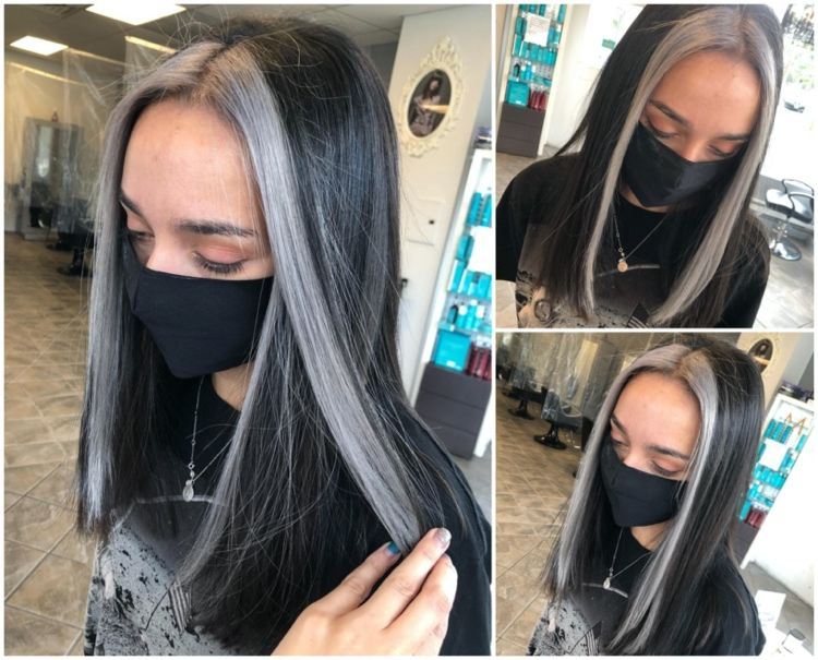 ¿Mechas plateadas o balayage en cabello oscuro y claro? 6 - 【MioEstilo】 moneda de plata mechas pelo negro