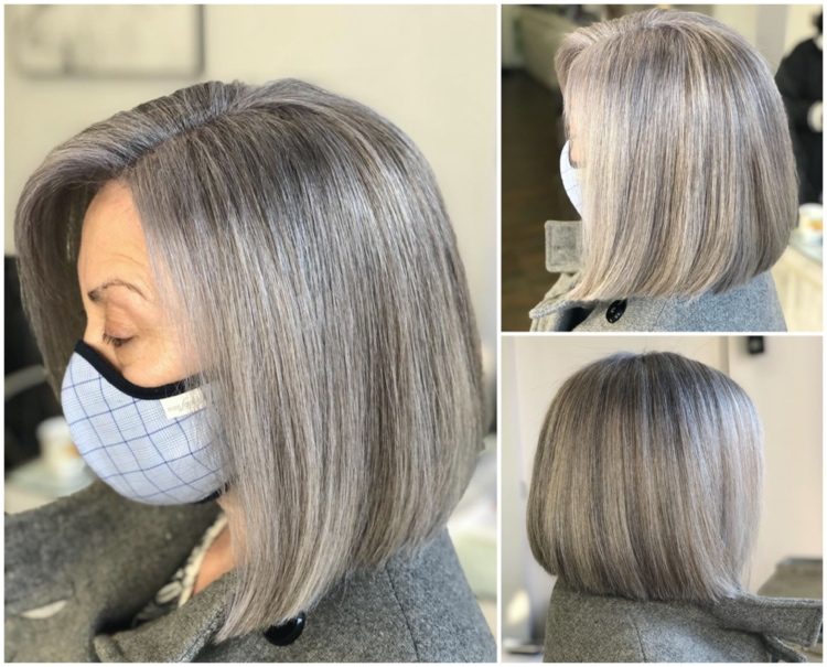 ¿Mechas plateadas o balayage en cabello oscuro y claro? 15 - 【MioEstilo】 mechas grises en cabello canoso corte bob