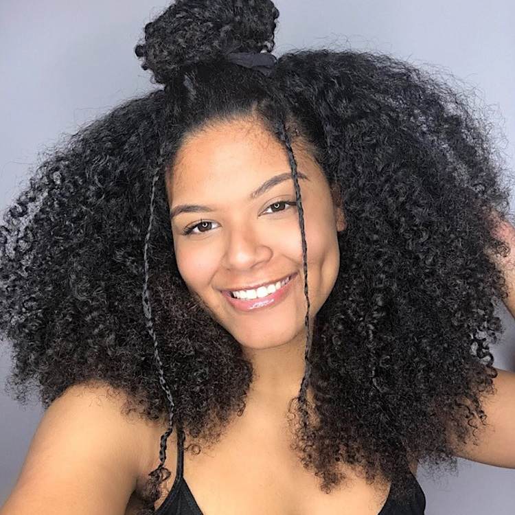 aretes trenzados de cabello afro