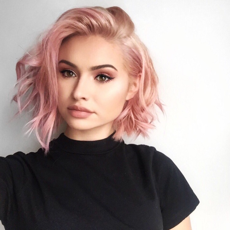 que color de pelo para ojos marrones-pelo-rosa-pastel-corte
