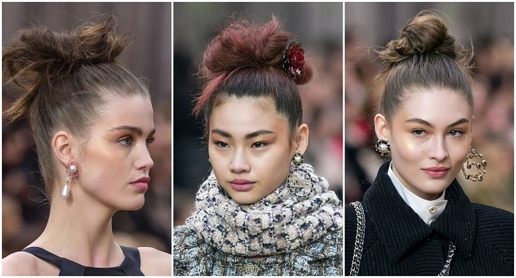Peinado para el moño despeinado adolescente de cabello largo regreso a clases