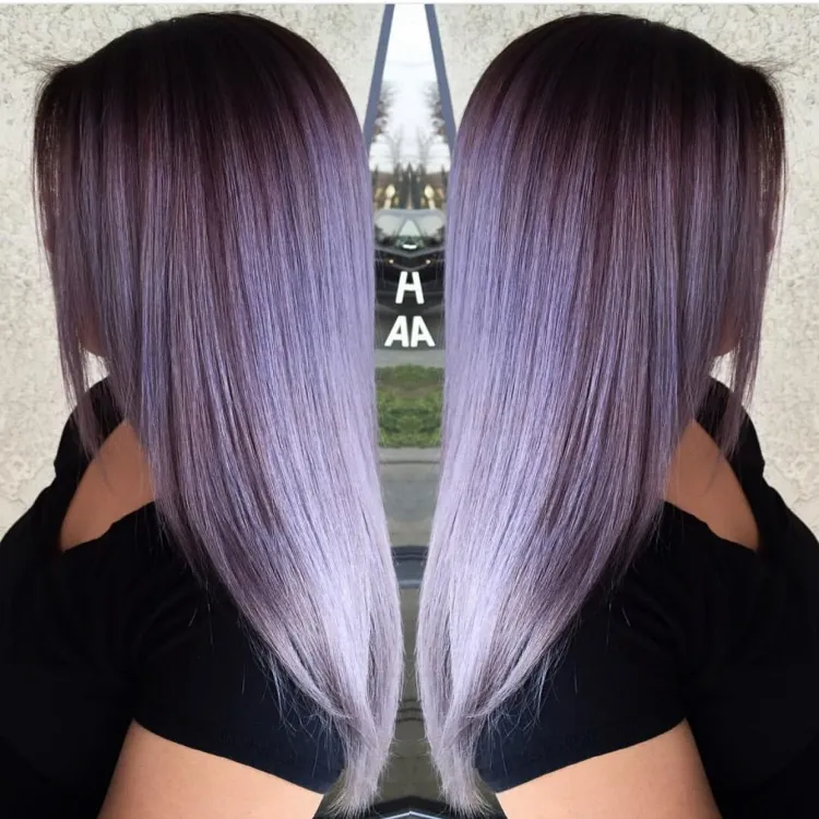 Cabello color "acero" 10 propuestas para incorporarlo con estilo 11 - 【MioEstilo】 La coloración SteelHair malva con hermosos reflejos morados de tonalidad singular