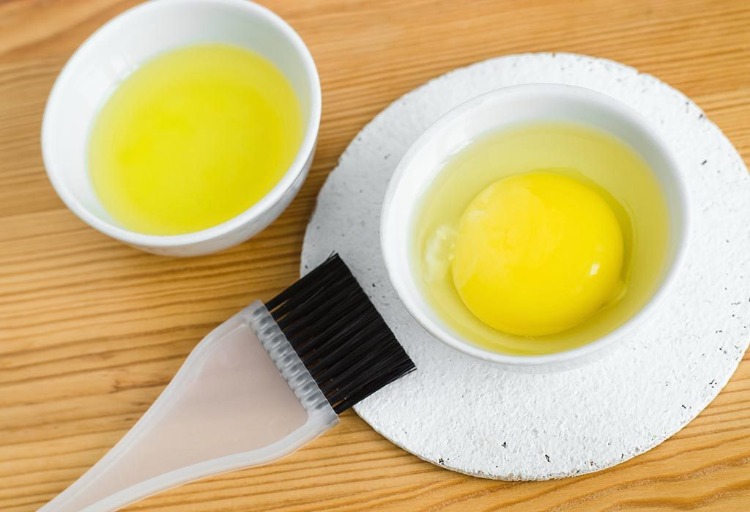 Tratamiento anticaída Mascarilla para el cabello con leche de huevo