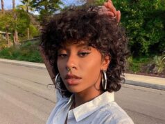 Mullet cheveux boucles tendance 2022