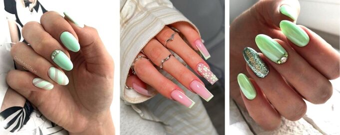 Ongles vert pastel – les meilleurs designs sans fautes de gout