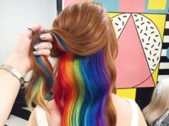 cheveux arc en ciel cache tendance Hidden Rainbow