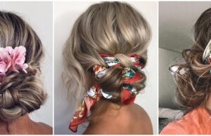 chignon mariage boheme chic mariage cheveux mi long fin lisse boucle