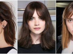 coiffure avec frange rideau cheveux courts tendances 2021