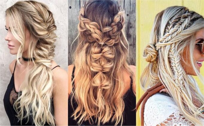 coiffure bohème chic avec tresse festival musique hippie
