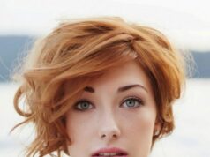 coiffure cheveux boucles ondules courts cuivre miel 2015