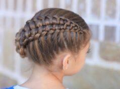 coiffure fille tresse asymetrique lateral