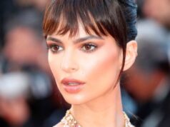 coiffure glamour avec frange longue effilee