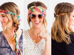 Mejora tu melena: 28 propuestas de peinados con cinta para el cabello coiffure headband tendance tissu turban multicolore