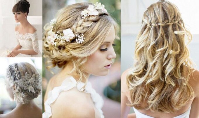 coiffure mariage cheveux longs tresses chignons frange bijoux