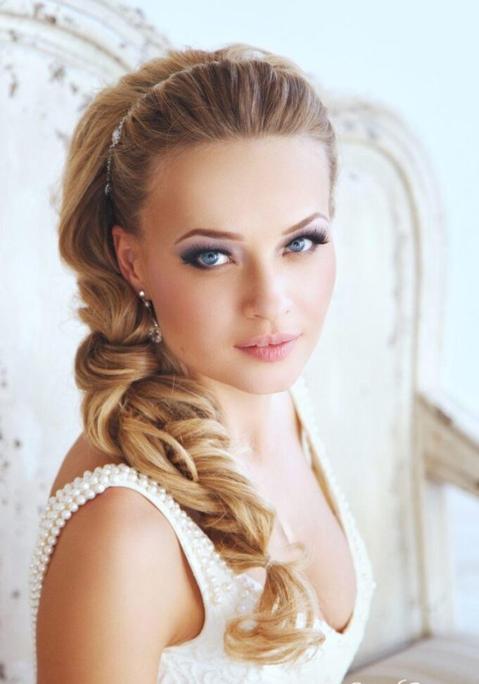 coiffure mariage tresse epi ble cheveux long