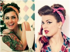 Estilo de Peinado Pin up – 30 propuestas y guías para llevar el peinado de los años 50 coiffure pin up bandana tatouages rockabilly chemisier