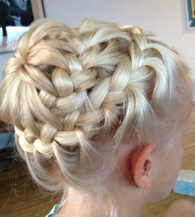 comment chignon tresse forme fleur cheveux long