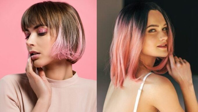 comment porter cheveux ombre rose nuances coupes coiffures