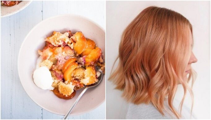 couleur cheveux peche it tendance coloration ete 2020 comment adopter le peach cobbler hair must do capillaire