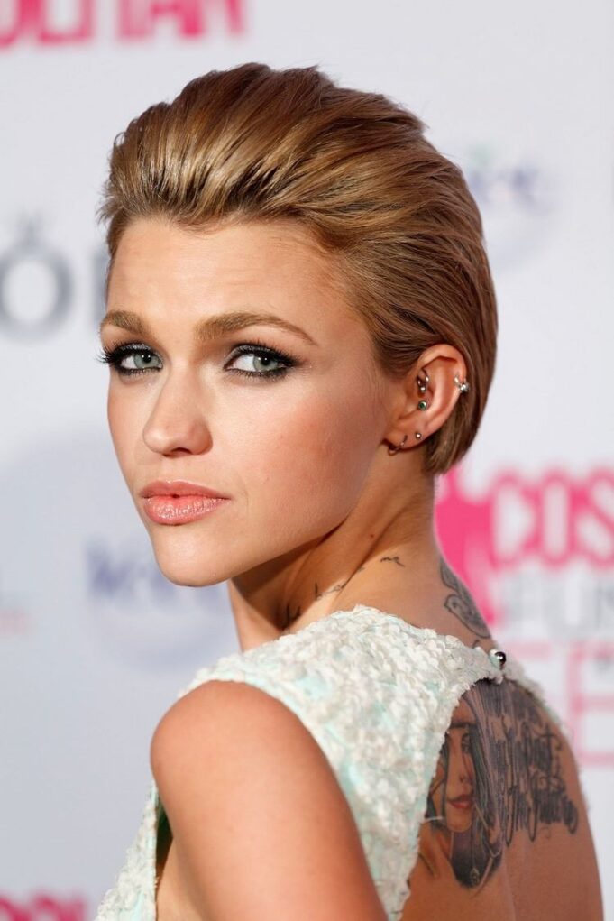 Look de pelo corto para mujer según la edad: ¡20 sugerencias de las celebridades! coupe courte femme 2015 cheveux arriere Ruby Rose