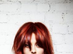 coupe degrade femme idees cheveux mi longs roux flamboyant