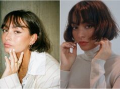 coupes au carre court French Bob avec frange coiffure Taylor LaShae coiffure cheveux courts