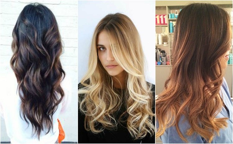 tendencia de coloración de cabello oscuro ombré hair bronde tie and dye