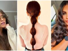 idees coiffure cheveux longs 2021 femme boucles ondules attaches lisses