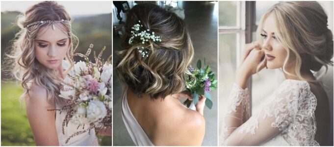 idees originales coiffure wavy mariage cheveux court mi long