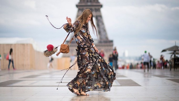 bohemio chic vestido largo moda tendencia 2022 mujer